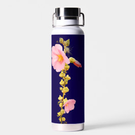 Botella De Agua Flores rosadas