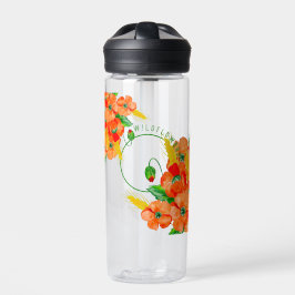 Botella De Agua Flores silvestres acuarela