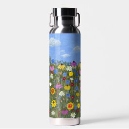 Botella De Agua Flores silvestres con daisies