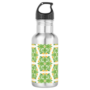 Botella De Agua Flores Verdes, Patrón De Flores, Patrón Floral