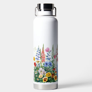 BOTELLA DE AGUA FLORES Y PLANTAS DE TIEMPO DE LA PRIMAVERA DEL COL