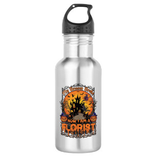 Botella De Agua Floristería Escoba Rota Bruja de Halloween Calabaz
