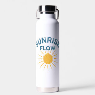 Botella De Agua Flujo del amanecer gráfico retro impresión Vinyasa
