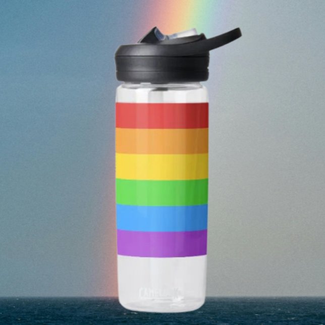 Botella De Agua Flujo del Orgullo: Bandera Arcoiris (Subido por el creador)