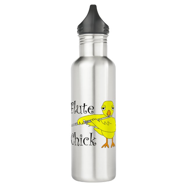 Botella De Agua Flute Chick Text (Izquierda)