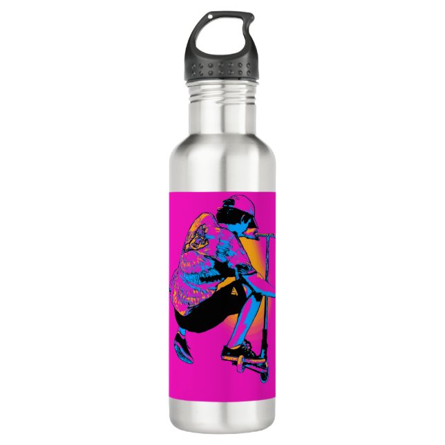 Botella De Agua Flying Scooter Pro - Stunt Scooter Boy (Anverso)
