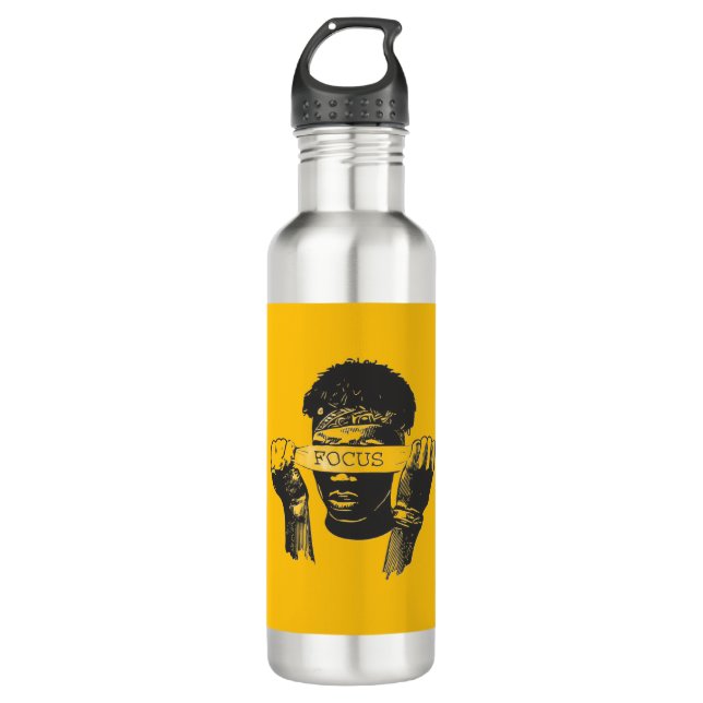 Botella De Agua Focus Blindfold Motivational Street Art Illustrati (Anverso)