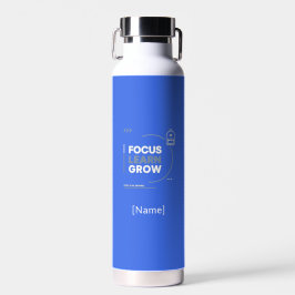 Botella De Agua Focus Learn Grow / Motivación y Éxito Escolar