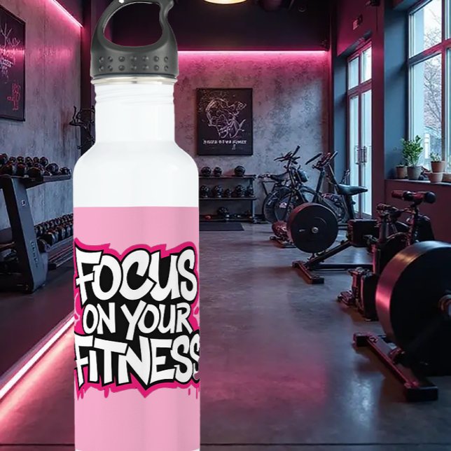 Botella De Agua Focus on Your Fitness Exercise (Subido por el creador)
