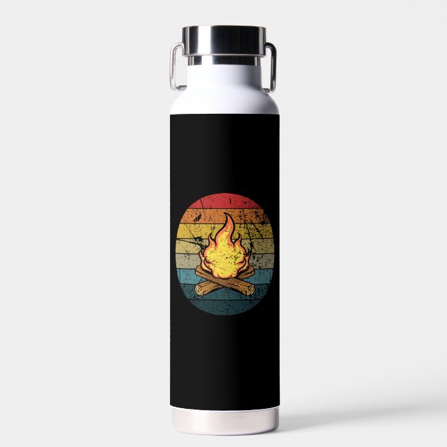 Botella De Agua Fogata de Camping Retro (Delantero)