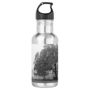 Botella De Agua Foggy Otoño Moral Gris Escala de Acero Inoxidable