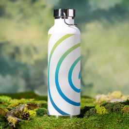 Botella De Agua fondo de color espiral Whaite