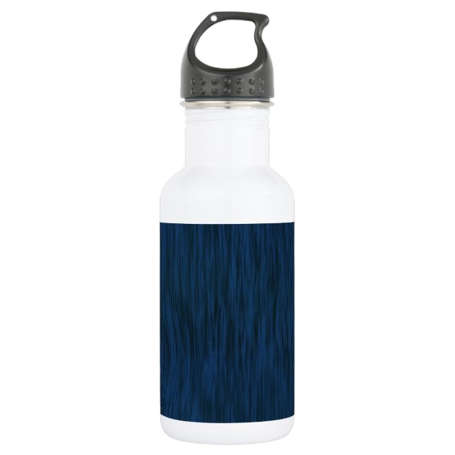 Botella De Agua Fondo de grano de madera dura en azul profundo (Anverso)