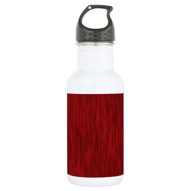 Botella De Agua Fondo de Grano de Madera Rough - Rojo (Anverso)