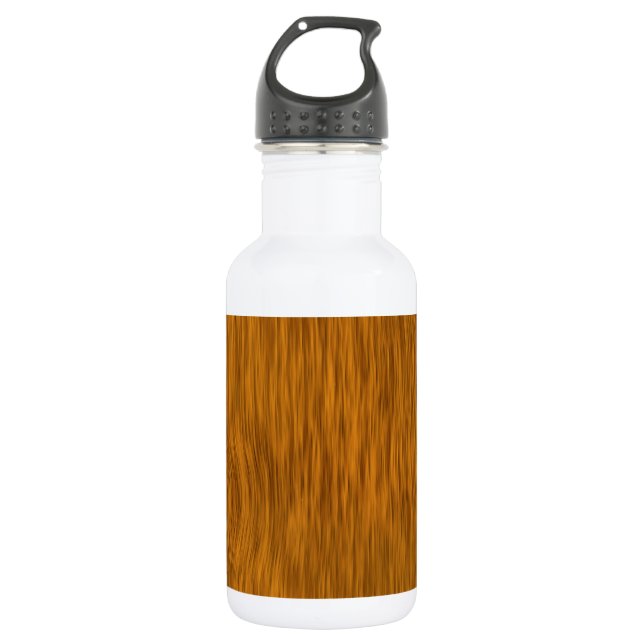Botella De Agua Fondo de textura de madera dura dorada (Anverso)