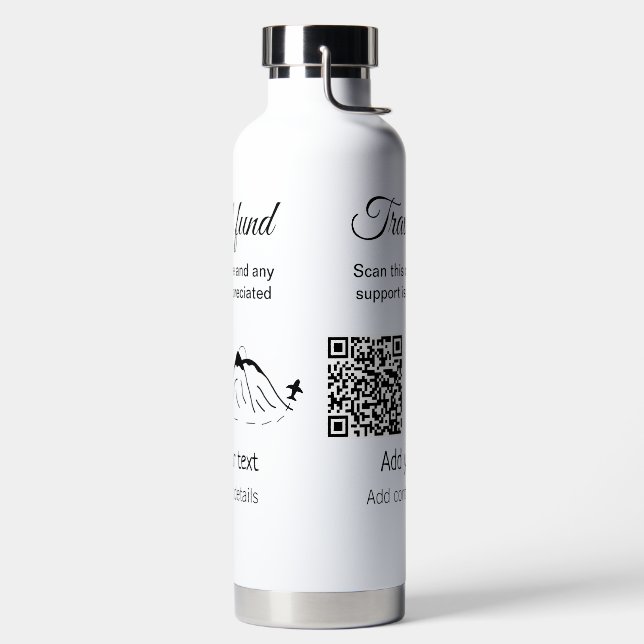 Botella De Agua Fondo de viajes de vacaciones de la luna de miel d (Izquierda)