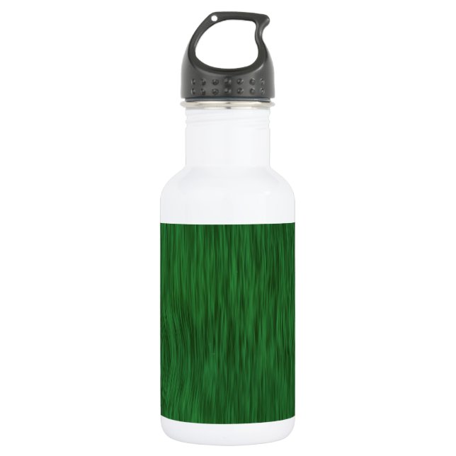 Botella De Agua Fondo del grano de madera dura - Verde (Anverso)