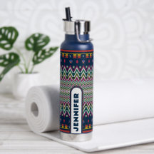 Fondo del Ornamento del Folklore Geométrico Ikat |