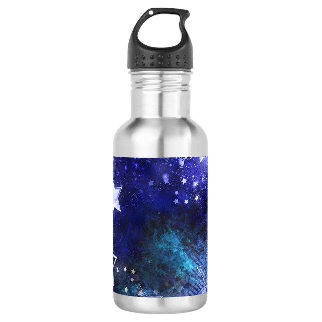 Botella De Agua Fondo espacial con estrellas (Anverso)