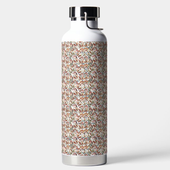 Botella De Agua fondo negro con una parte roja, verde y azul (Izquierda)