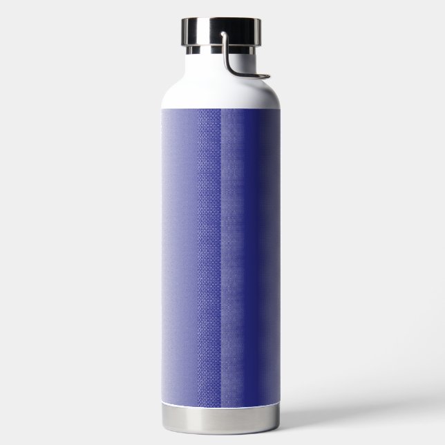 Botella De Agua fondo rayado azul y blanco (Izquierda)