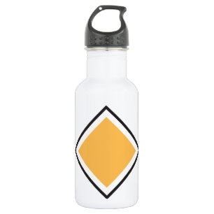 Botella De Agua Forma geométrica de diamante naranja minimalista