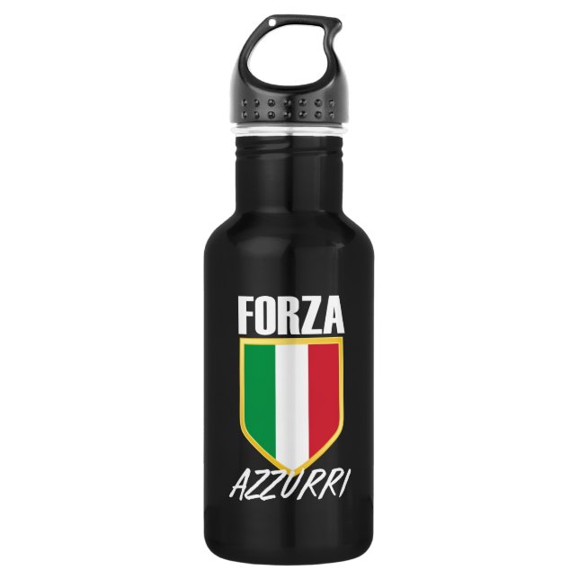 Botella De Agua Forza Azzurri Italy Flag Soccer (Anverso)