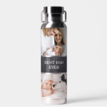 Botella De Agua Foto Collage personalizada Mejor Papá Nunca<br><div class="desc">Celebra al mejor papá de una manera única con esta botella de agua personalizada "Mejor papá jamás". Esta botella de agua te permite mostrar un collage de fotos favoritas, lo que lo convierte en un regalo único, perfecto para el Día del Padre, cumpleaños o simplemente porque. Con el mensaje "Mejor...</div>