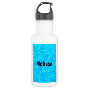 Botella De Agua Foto de agua de piscina azul transparente