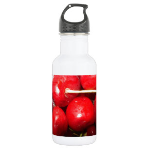 Botella De Agua Foto de arte de cerezas