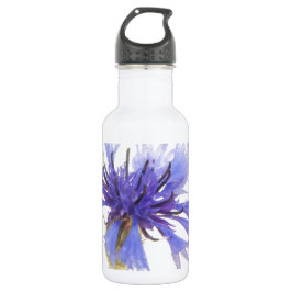 Botella De Agua Foto de Blue Cornflower -