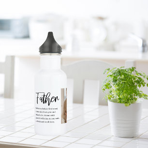 Botella De Agua Foto De Collage Moderna Con El Regalo De Mejor Cit