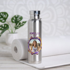 Botella De Agua Foto de jugador de voleibol personalizada Deportes