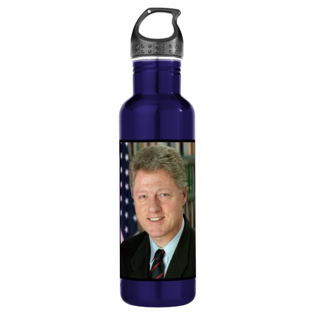 Botella De Agua Foto de la Casa Blanca del presidente Bill Clinton (Anverso)