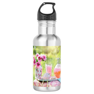 Botella De Agua Foto de limonada rosa