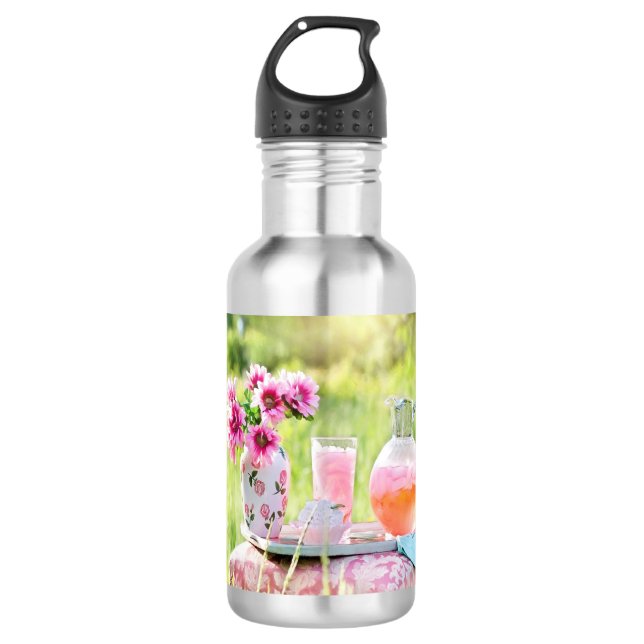Botella De Agua Foto de limonada rosa (Anverso)