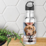Botella De Agua Foto del Mascota de Personalizado moderno de Best<br><div class="desc">Este diseño simple y clásico se compone de tipografía de la serif y agrega una foto personalizado</div>
