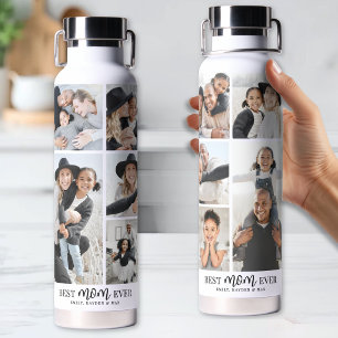 Botella De Agua Foto Personalizada de Mamá