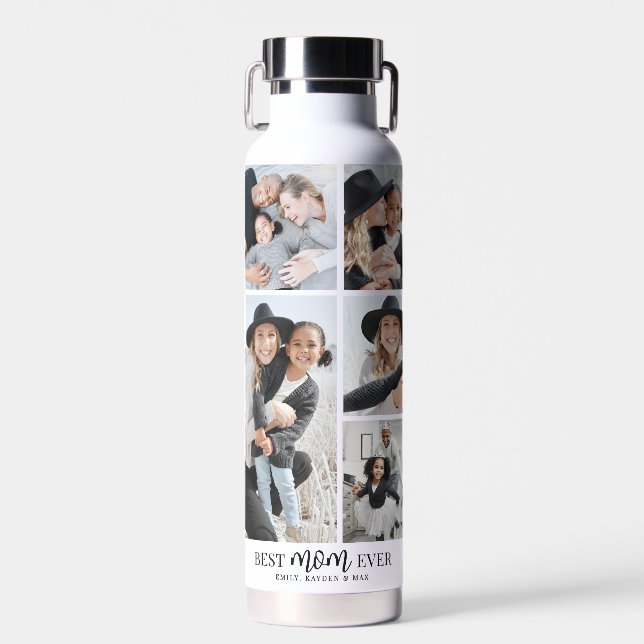 Botella De Agua Foto Personalizada de Mamá (Delantero)
