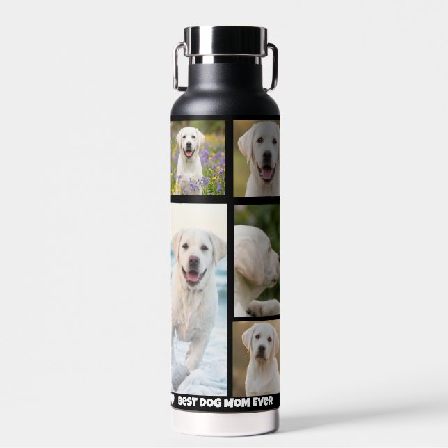 Botella De Agua Foto personalizada de mamá perruna (Delantero)