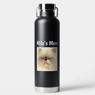 Botella De Agua Foto personalizada Mamá gato Amante de mascotas Di