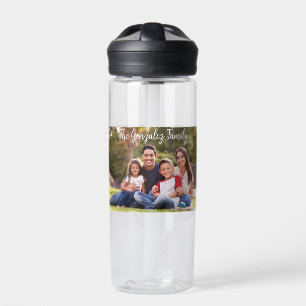 Botella De Agua Foto regalo personalizado familia monograma nombre
