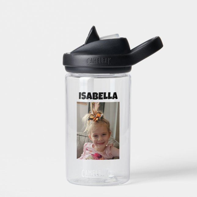Botella De Agua Foto y nombre del niño personalizado (Izquierdo)