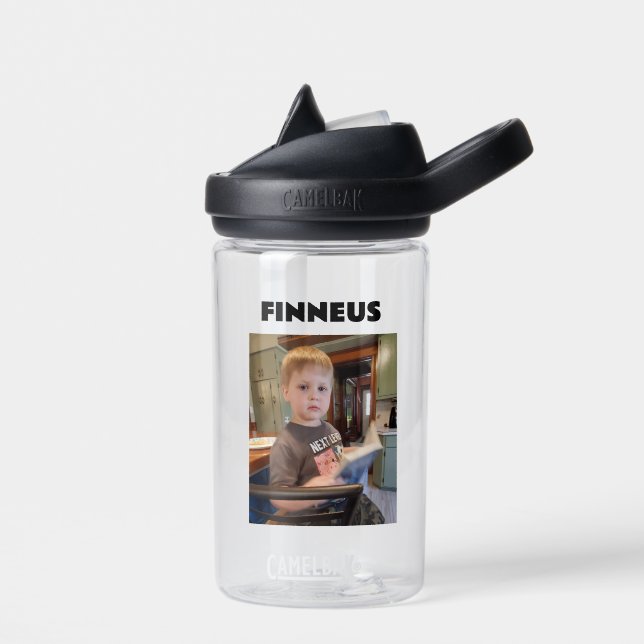 Botella De Agua Foto y nombre del niño personalizado (Izquierdo)