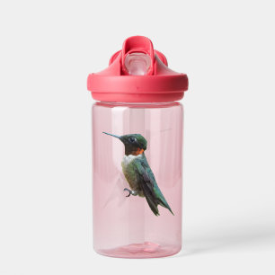 Botella De Agua Fotografía de aves de colibrí de garganta rubí