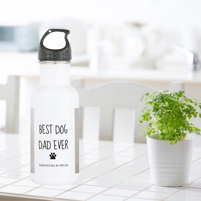 Botella De Agua Fotografía de Collage moderna mejor perro de papá (Subido por el creador)