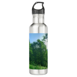 Botella De Agua Fotografía del paisaje de los bosques verdes