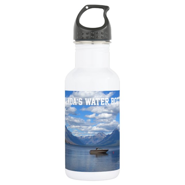 Botella De Agua Fotografía del Parque Nacional del Glaciar (Anverso)