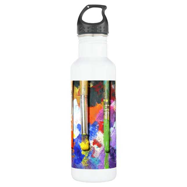 Botella De Agua Fotografía en curso de los arco iris (Anverso)