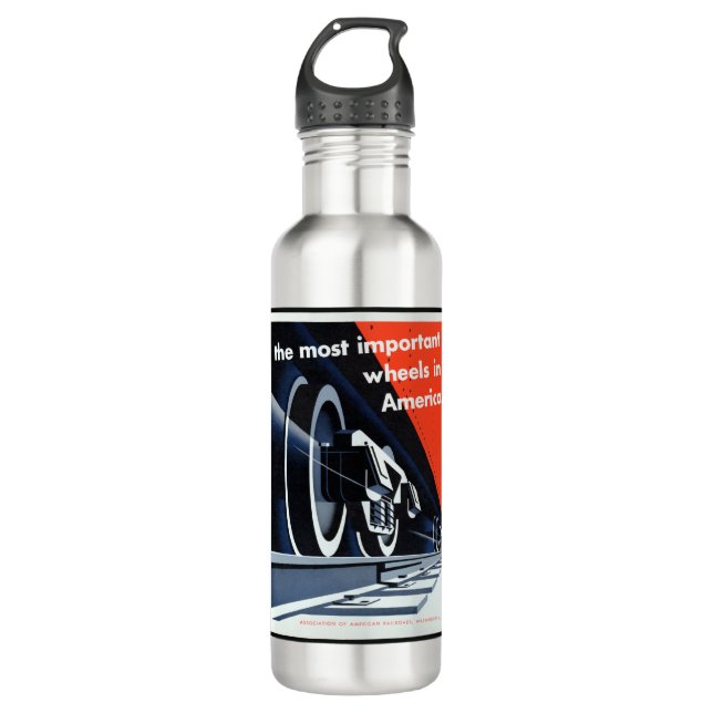 Botella De Agua Fotografías antiguas sobre estética en el tren (Anverso)